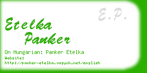 etelka panker business card